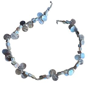 Vintage Necklace with Gray And Tan Tones